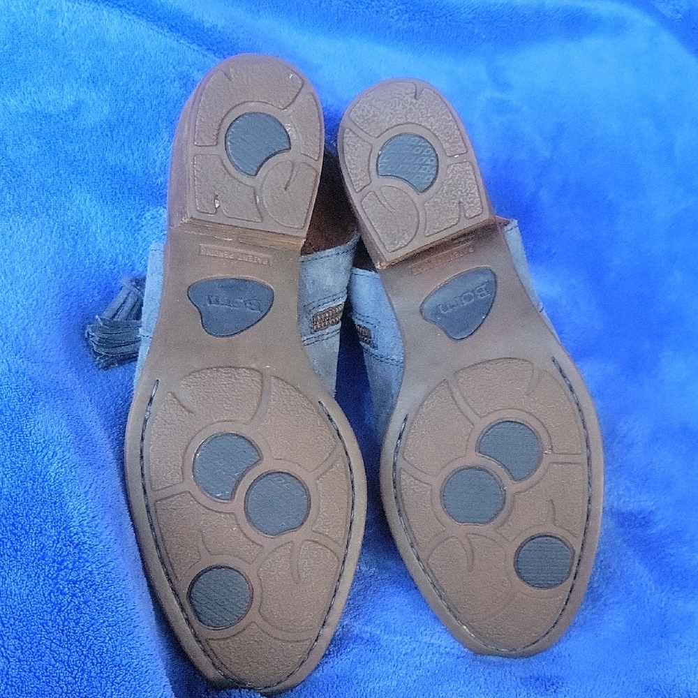 Born Blue Suede Ankle Booties - Picture 9 of 11